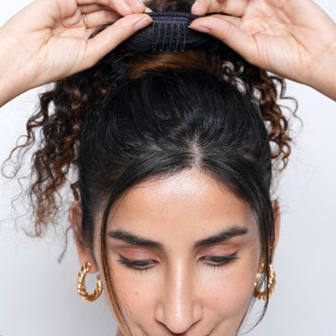 Curly Hair Topknot Extensions – Wrap Around | Nish Hair