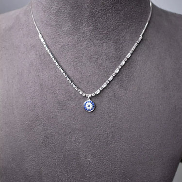 Silver Evil Eye Necklace / Choker