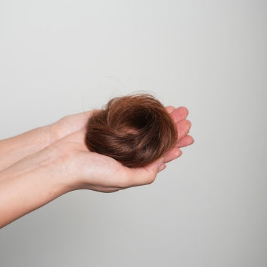 Human Hair Donut Scrunchie Light Brown