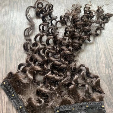 Slightly Coiled Curly Hair Extensions – Side Patches