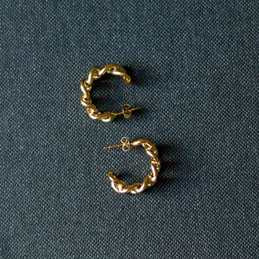 Cuban Link Half Hoop Earrings | Nish Hair X Evil Eye Jewel